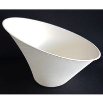 Verrine Ovale En Cellulose Naturelle Fibre De Canne À Sucre  - Blanc - 13X10.7 Cm- Carton De 500 Unités - GelatoPro.fr