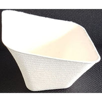Verrine Carrée En Cellulose Naturelle Fibre De Canne À Sucre  - Blanc - 6.5X6.5 Cm- Carton De 600 Unités - GelatoPro.fr