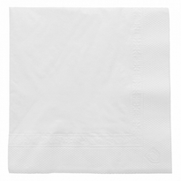 Serviette 2 Plis 25X25 Cm Blanche - Carton De 4800 Unités - GelatoPro.fr