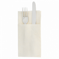 Serviette Non Tissée Like-Linen Kangourou 40X40 Cm Crème - Carton De 700 Unités - GelatoPro.fr