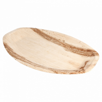 Plateau Ovale En Feuille De Palmier 37X25X2.5(H) Cm - Carton De 200 Unités - GelatoPro.fr