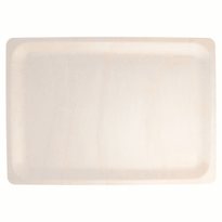 Assiette Rectangulaire En Bois 40 X 28 X 2(H) Cm - Carton De 200 Unités - GelatoPro.fr