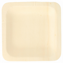 Assiette Carrée En Bois 11.5 X 11.5 X 1.5 (H) Cm - Carton De 200 Unités - GelatoPro.fr