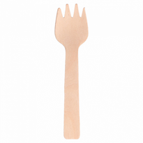 Fourchette-Cuillère En Bois 10.5 Cm - Pack De 100 Unités - GelatoPro.fr