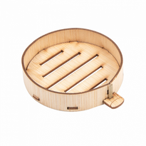 Mini Asiettes Rondes En Bambou Pour Mise En Bouche - 5.85X1.3 Cm - Carton De 400 Unités - GelatoPro.fr