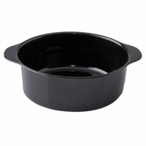 Mini Plat Rond Avec Anses Noir - 52 Ml - 7.6X6.5 Cm - Carton De 200 Unités - GelatoPro.fr