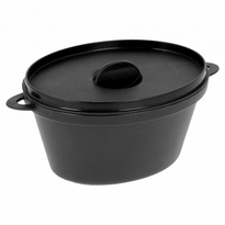 Verrine Cocotte Noire Avec Couvercle - 180Ml - 12.5X8X6.5(H)Cm - Carton De 144 Unités - GelatoPro.fr