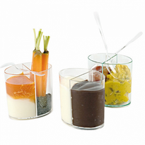 Verrine Double Transparente 2X60Ml - 6.5X6.5(H)Cm - Carton De 500 Unités - GelatoPro.fr
