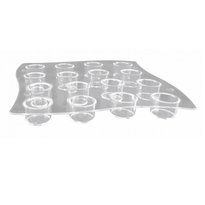 Support Pour Tube À Essai Transparent 35Ml - 15.5X15.5(H)Cm - Pack De 2 Unités - GelatoPro.fr