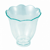 Mini Verre Pétale Vert D'Eau 70Ml - 5.8X6.2(H)Cm - Carton De 288 Unités - GelatoPro.fr