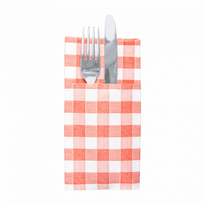 Serviette Non Tissée Like-Linen Kangourou 40X40 Cm Vichy Rouge - Carton De 700 Unités - GelatoPro.fr