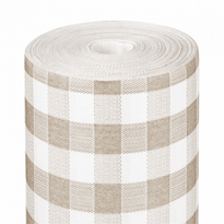 Nappe Non Tissée Like-Linen En Rouleau De 1.20 X 25 M Vichy Taupe - Carton De 1 Rouleau - GelatoPro.fr