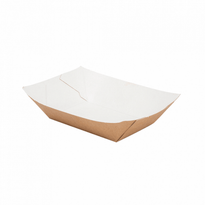 Barquette À Frites Carton Recyclé 120G - 7.3 X 4.7 X 3 Cm - Pack De 200 Unités - GelatoPro.fr