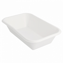 Barquette 950 Ml En Cellulose Naturelle Fibre De Canne À Sucre  -Blanc - 21.5X14X5.2 Cm- Carton De 600 Unités - GelatoPro.fr