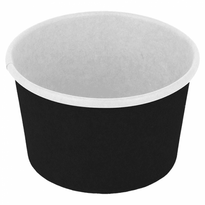 Pot À Glace En Carton Noir 120 Ml - Carton De 2000 Unités - GelatoPro.fr
