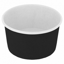 Pot À Glace En Carton Noir 180 Ml - Carton De 2000 Unités - GelatoPro.fr
