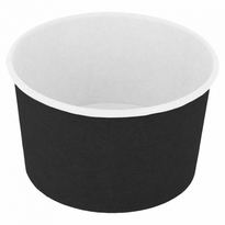 Pot À Glace En Carton Noir 240 Ml - Carton De 2000 Unités - GelatoPro.fr