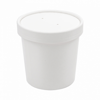 Récipient En Carton Double Paroi Avec Couvercle Blanc Neutre 360 Ml - Carton De 250 Unités - GelatoPro.fr