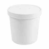 Récipient En Carton Double Paroi Avec Couvercle Blanc Neutre 780 Ml - Carton De 250 Unités - GelatoPro.fr