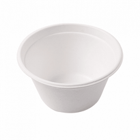 Pot À Sauce En Cellulose Naturelle Fibre De Canne À Sucre  - Blanc - 360 Ml - Carton De 500 Unités - GelatoPro.fr
