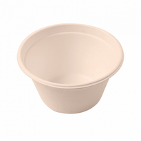 Pot À Sauce En Cellulose Naturelle Fibre De Canne À Sucre  - Naturel - 360 Ml - Carton De 500 Unités - GelatoPro.fr