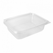 Saladier Rectangulaire En Pla 750 Ml Avec Couvercle À Charnière - 18.8 X 14.3 X 5.2 Cm - Carton De 400 Unités - GelatoPro.fr