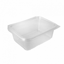 Saladier Rectangulaire En Pla 1000 Ml Avec Couvercle À Charnière - 18.8 X 14.3 X 6,7 Cm - Carton De 400 Unités - GelatoPro.fr