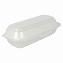 Coque Hot Dog En Pse Blanc 21 X 10.5 X 6.4 Cm - Carton De 500 Unités - GelatoPro.fr