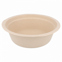 Bol En Cellulose Naturelle Fibre De Canne À Sucre - Naturel - 350 Ml - Carton De 900 Unités - GelatoPro.fr