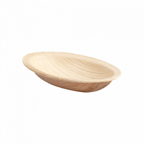 Mini Bol Ovale En Feuille De Palme 9X6X1.5 Cm - Carton De 500 Unités - GelatoPro.fr