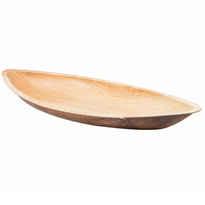 Barquette Canoë Ovale En Feuille De Palmier 30X13X5.5(H) Cm - Carton De 200 Unités - GelatoPro.fr