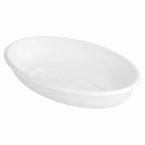 Assiette Creuse Ovale En Cellulose Naturelle Fibre De Canne À Sucre - Blanc - 20 Cm - Carton De 300 Unités - GelatoPro.fr