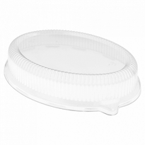 Couvercle En Pet Pour Assiette Ovale En Cellulose Naturelle 26.3 Cm - Carton De 200 Unités - GelatoPro.fr