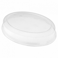 Couvercle En Pet Pour Assiette Ovale En Cellulose Naturelle 31.8 Cm - Carton De 100 Unités - GelatoPro.fr