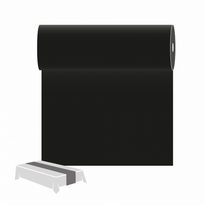 Chemin De Table Soft En Rouleau Prédécoupé De 0.3 X 12 M Noir - Carton 6 Rouleaux - GelatoPro.fr
