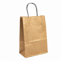 Sac Sos Avec Anse 20+10X29Cm Or - Kraft 80G/M2-  Pack De 250 - GelatoPro.fr