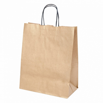 Sac Sos Avec Anse 26+14X32Cm Or - Kraft 80G/M2-  Pack De 250 - GelatoPro.fr
