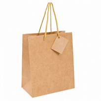 Sac Boutique Avec Poignée Ficelle 40+15X50 Cm  Kraft -  Carton De 100 Unités - GelatoPro.fr