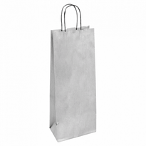 Sac Bouteille Argent 14+8X40 Cm - Carton De 250 Unités - GelatoPro.fr