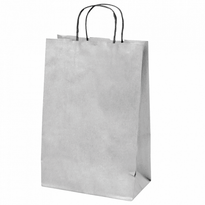 Sac Deux Bouteilles Kraft Argent 18+10X39 Cm - Carton De 250 Unités - GelatoPro.fr