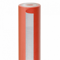 Rouleau Papier Emballage 0.7X50M Rouge Et Argent - Kraft 60G/M2 - GelatoPro.fr