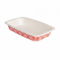 Barquette Thermoscellable Vichy En Carton Gastronorm 1/4 - 1210 Ml - Carton De 400 Unités - GelatoPro.fr