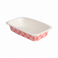 Barquette Thermoscellable Vichy En Carton Gastronorm 1/4 - 1450 Ml - Carton De 360 Unités - GelatoPro.fr
