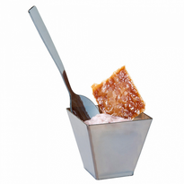 Verrine Pyramide Tronquée Inversée Ligne Métallisée Argent - 130 Ml - Carton De 500 Unités - GelatoPro.fr