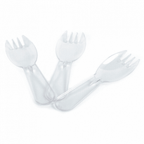 Mini Fourchette Transparente  - 9.3 Cm - Carton De 2500 Unités - GelatoPro.fr
