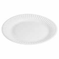 Assiette Blanche Relief En Carton Bio-Laquées 15 Cm Ingraissable Et Biodégradable - Carton De 900 Unités - GelatoPro.fr