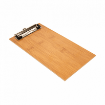 Planche Porte Menu 1/3 A4 En Bambou Avec Clip - Pack De 10 Unités - GelatoPro.fr