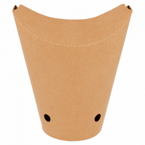 Gobelet À Frites Avec Fermeture Carton Recyclé Kraft 480 Ml - Carton De 1000 Unités - GelatoPro.fr