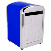 Distributeur En Argenté & Bleu Pour Mini Serviettes - GelatoPro.fr