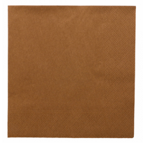 Serviette 2 Plis 39X39Cm Havane - Carton De 1600 Unités - GelatoPro.fr